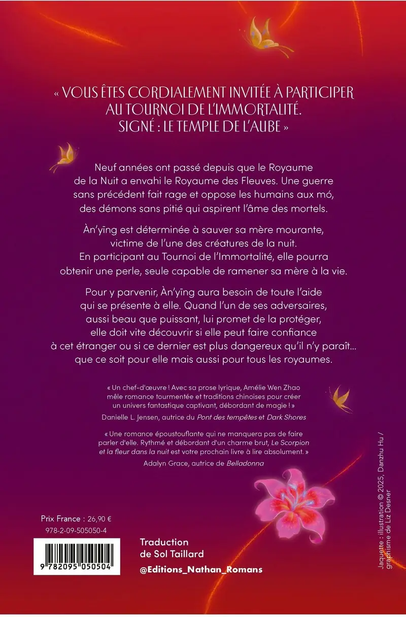 Le scorpion et la fleur dans la nuit - Tome 01 Edition collector - Dès 15 ans - Roman - 9782095050504 - Couverture verso