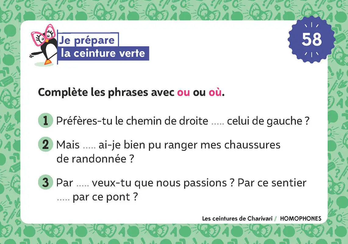 Les ceintures de Charivari CM - Homophones - Matériel collectif - 3133099089254 - 