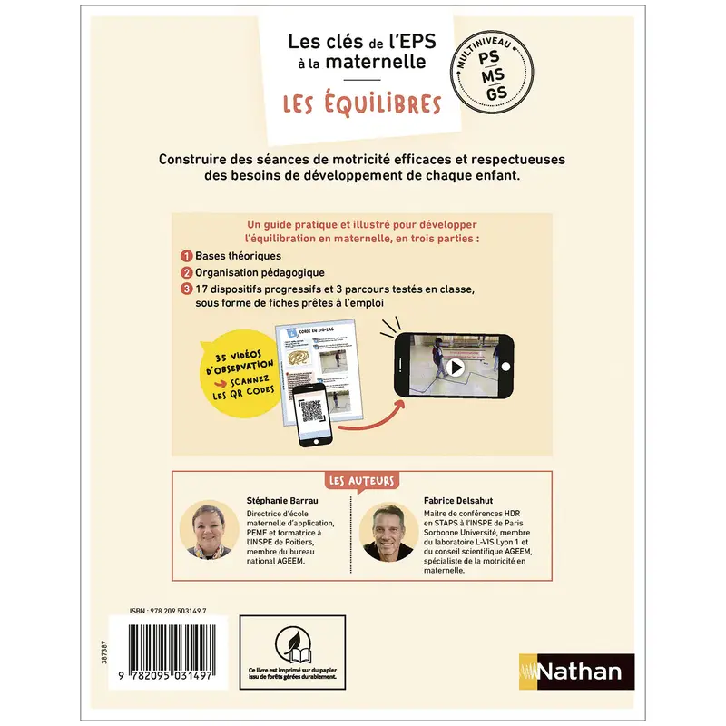 Les clés de l'EPS à  la maternelle - Les équilibres  - Guide pédagogique - 9782095031497 - 