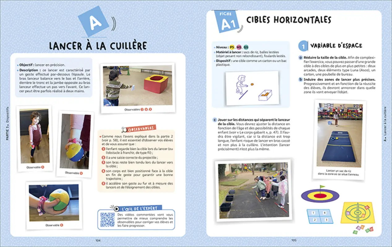 Les clés de l'EPS à la maternelle - Les projections et réceptions d'objets - Guide pédagogique - 9782095055547 - 