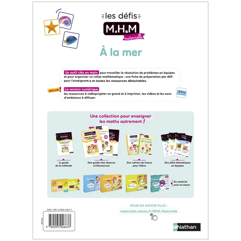 Les défis MHM - À la mer MS/GS - Fichier de l'élève - 9782095046637 - Couverture verso