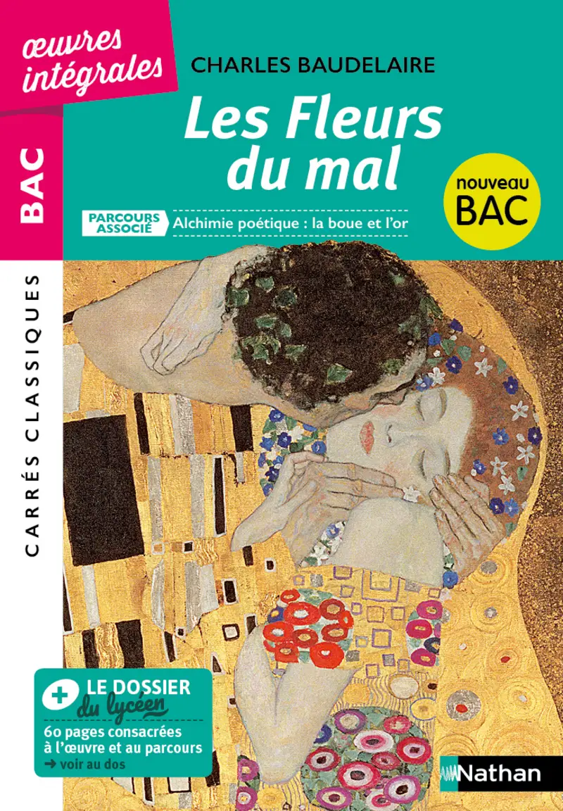 Les Fleurs du Mal de Baudelaire - Carrés Classiques Oeuvres Intégrales - Classique pédagogique - 9782091320960