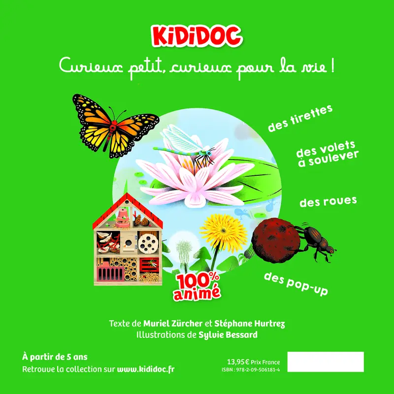 Les Insectes - Kididoc - Livre animé - Dès 5 ans - Livre documentaire - 9782095061814 - Couverture verso