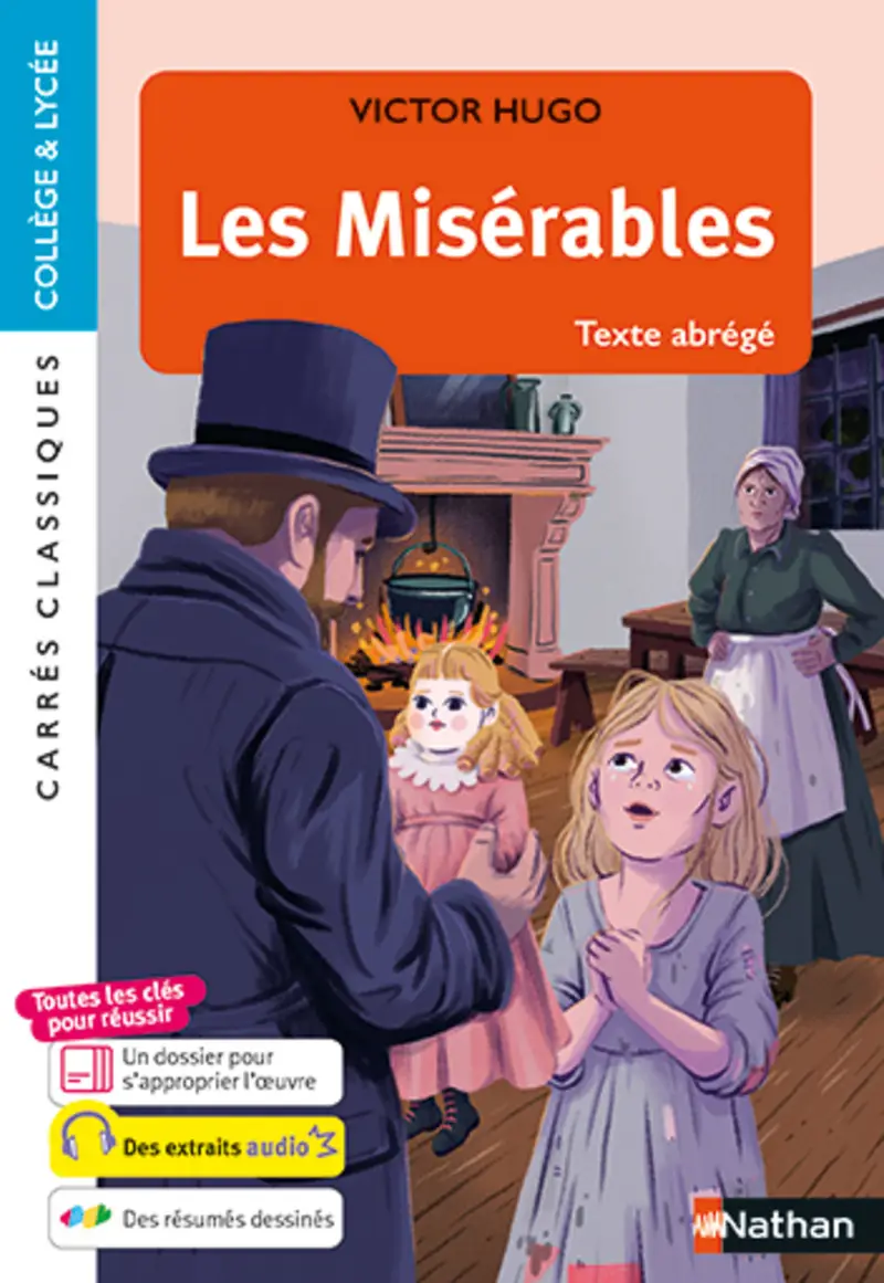 Les Misérables - Edition pédagogique Collège - Carrés classiques Nathan - Livre parascolaire - 9782095068486