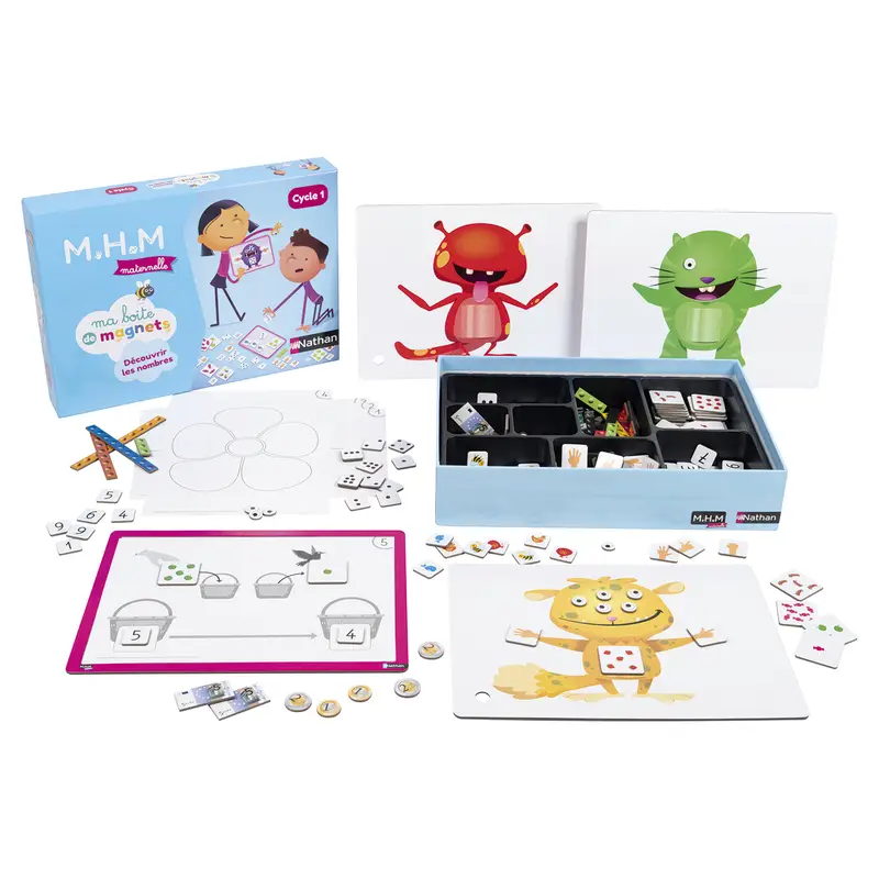 Ma boite de magnets - Découvrir les nombres pour 6 enfants - Matériel collectif - 3133091252540 - 