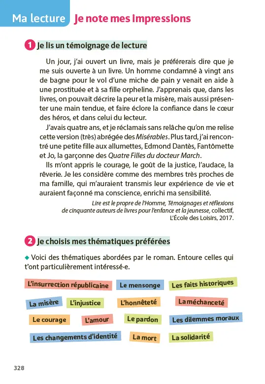 Les Misérables - Edition pédagogique Collège - Carrés classiques Nathan - Classique pédagogique - 9782095068486 - ma lecture