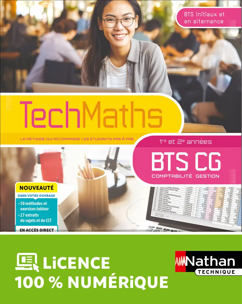 Mathématiques - BTS CG 1re et 2e années - Coll. TechMaths - Ed. 2024 - Licence numérique - 9782095074043