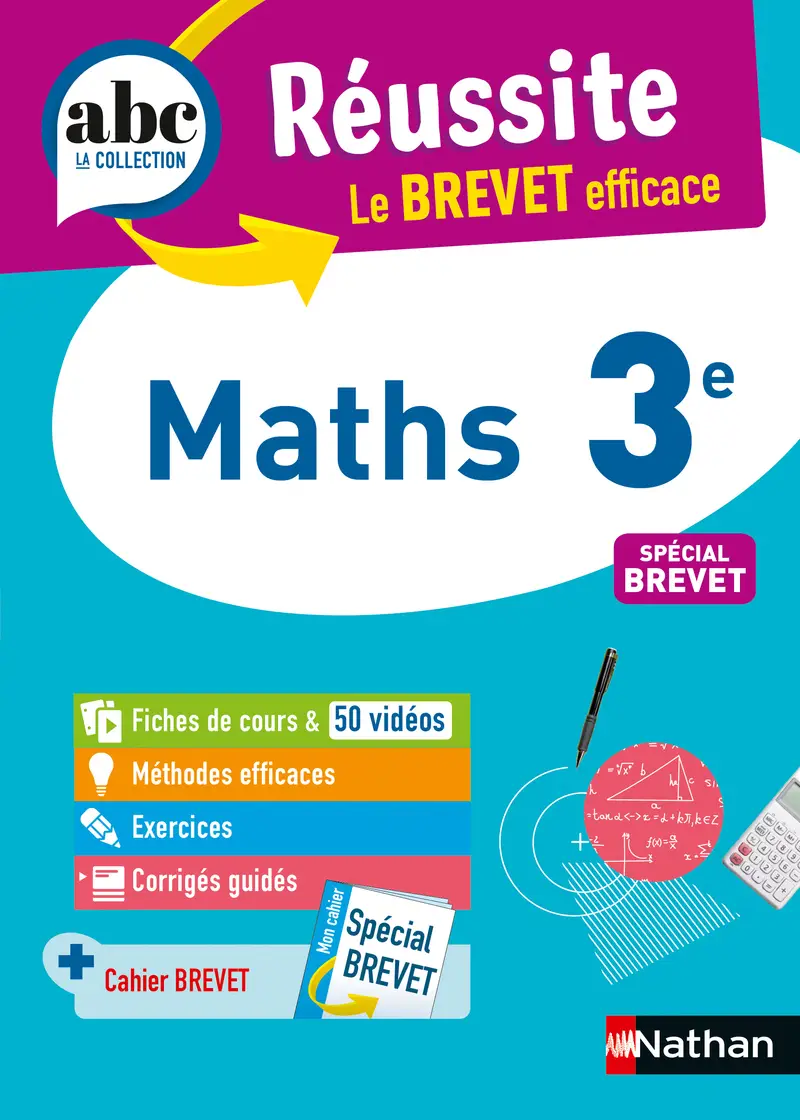 Maths 3e - ABC Réussite - Le Brevet efficace - Cours, Méthode, Exercices - Brevet 2027 - EPUB - Livre de cours, méthode et exercices - 9782095013936