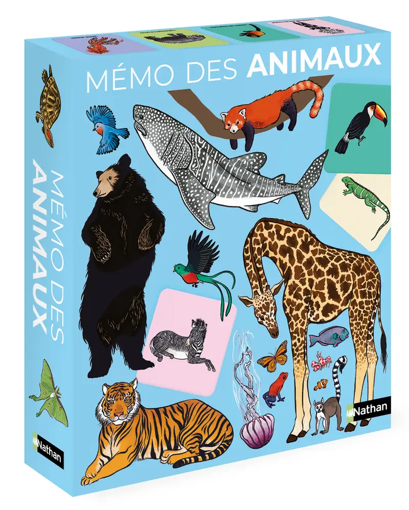 Mémo des animaux - Un jeu de memory extraordinaire pour découvrir beaucoup, beaucoup d'animaux ! - Dès 4 ans - Coffret - 9782095058814