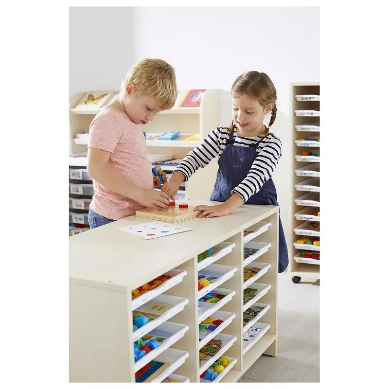 Meuble 18 plateaux - Teinte bouleau - Équipement - 3133093722614 - 