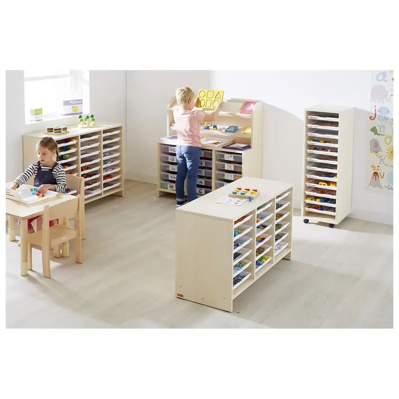 Meuble 24 plateaux - Teinte bouleau - Équipement - 3133093721280 - 