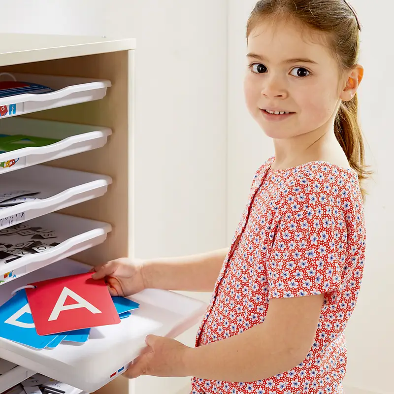 Meuble 36 plateaux - Teinte Bouleau - Équipement - 3133093884572 - 