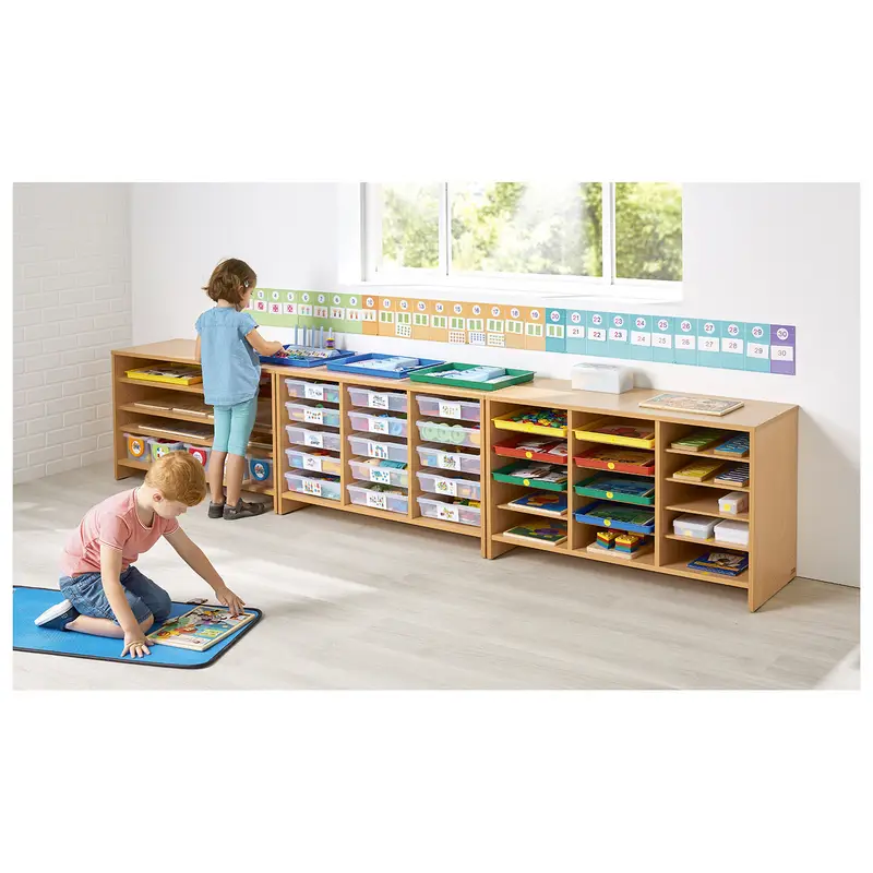 Meuble d'activités 15 cases - Teinte hêtre - Équipement - 3133093722652 - 