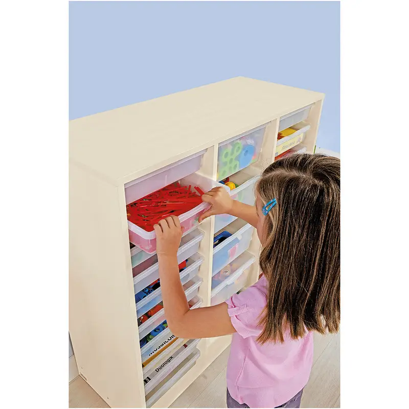 Meuble haut 20 bacs incolores - Teinte bouleau - Équipement - 3133093721341 - 