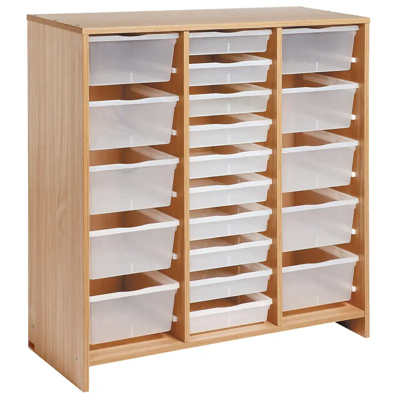 Meuble haut 20 bacs incolores - Teinte hêtre - Équipement - 3133093724380 - CATALOGUE