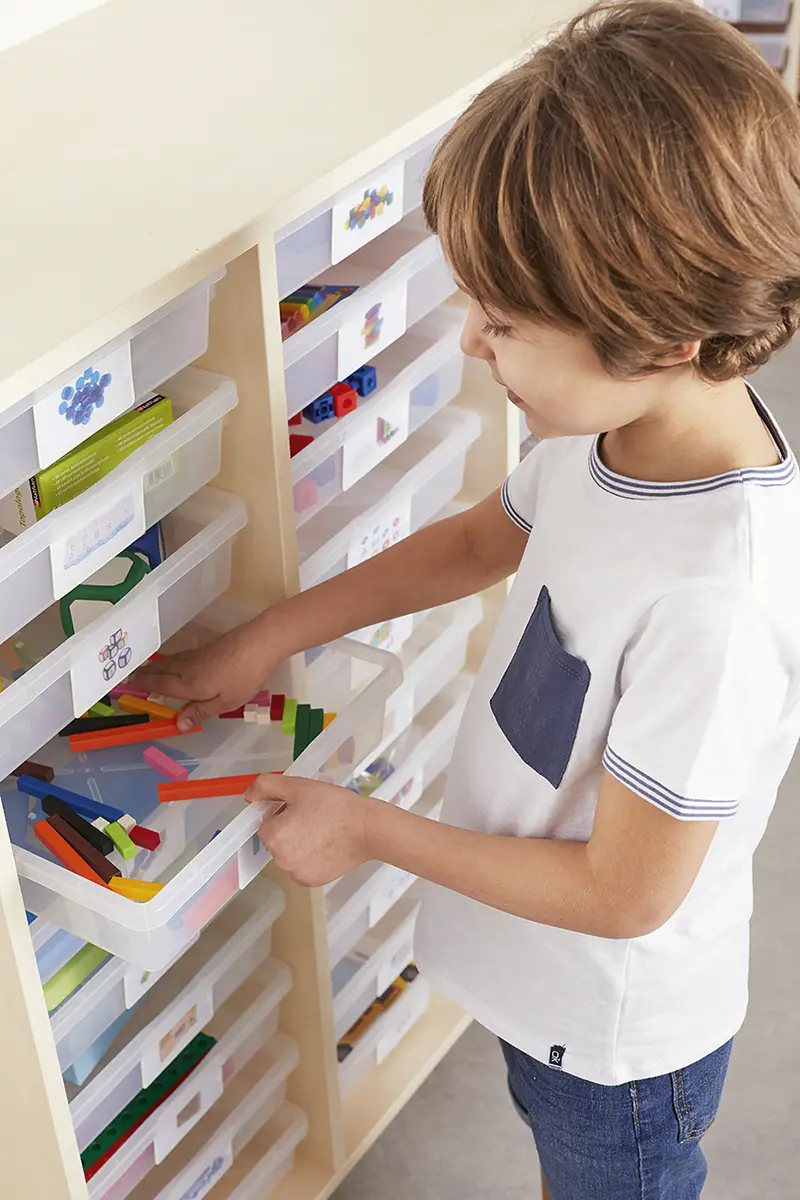 Meuble haut 30 bacs incolores - Teinte bouleau - Équipement - 3133093721389 - 