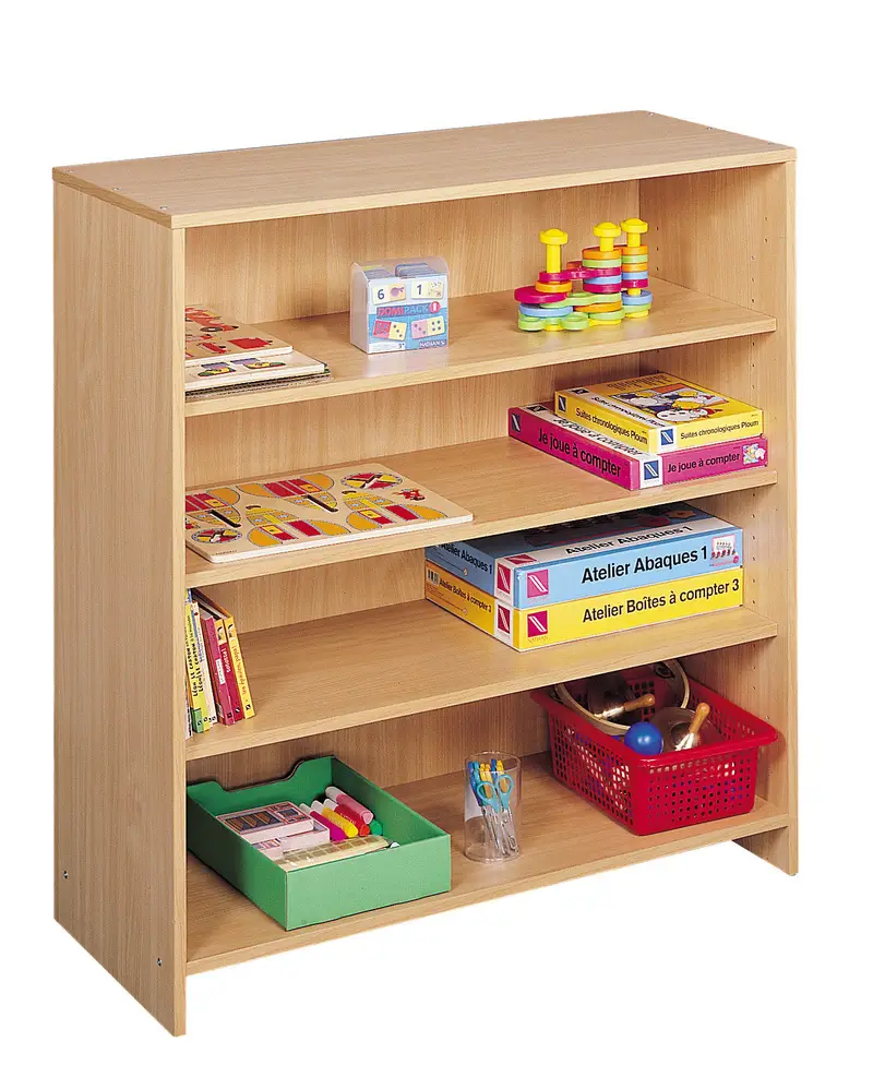Meuble haut à étagères - Teinte hêtre - Équipement - 3133093724410 - 