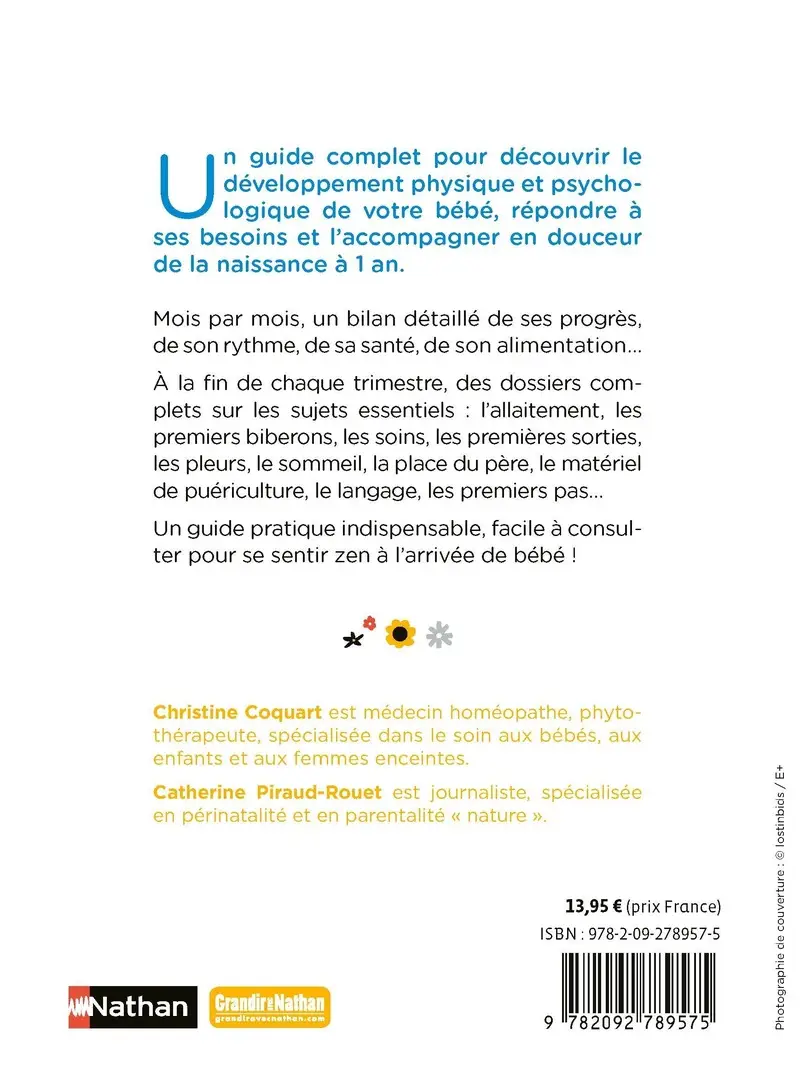 Mon bébé mois par mois  - De la naissance à 1 an - Livre - 9782092789575 - Couverture verso