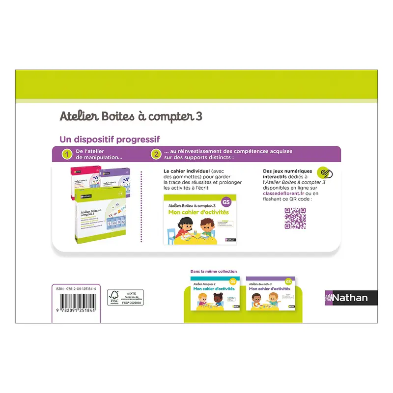 Mon cahier d'activités - Atelier Boîtes à compter 3 - Matériel collectif - 9782091251844 - 