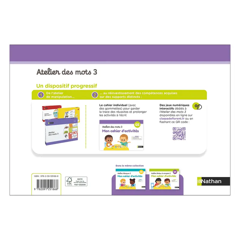 Mon cahier d'activités - Atelier des mots 3 - Cahier d'activités - 9782091251868 - 