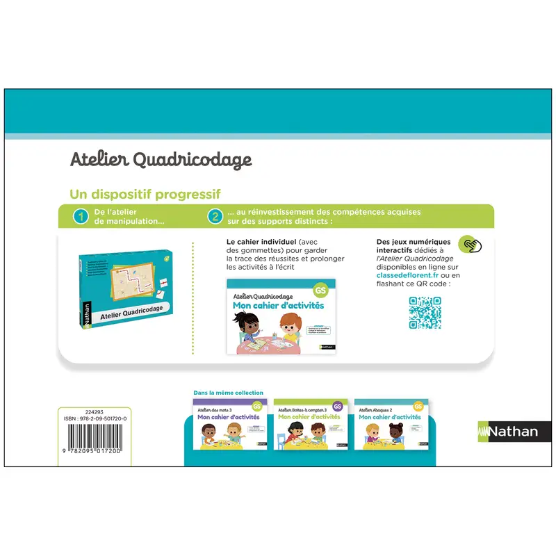 Mon cahier d'activités - Atelier Quadricodage - Cahier d'activités - 9782095017200 - 