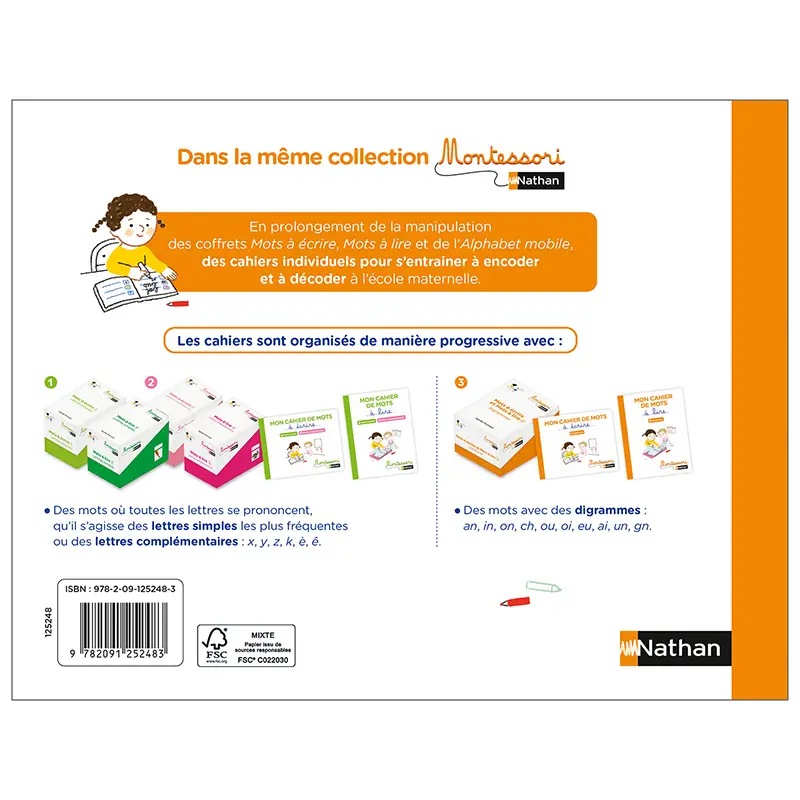Mon cahier de mots à écrire - Digrammes - Cahier d'activités - 9782091252483 - 