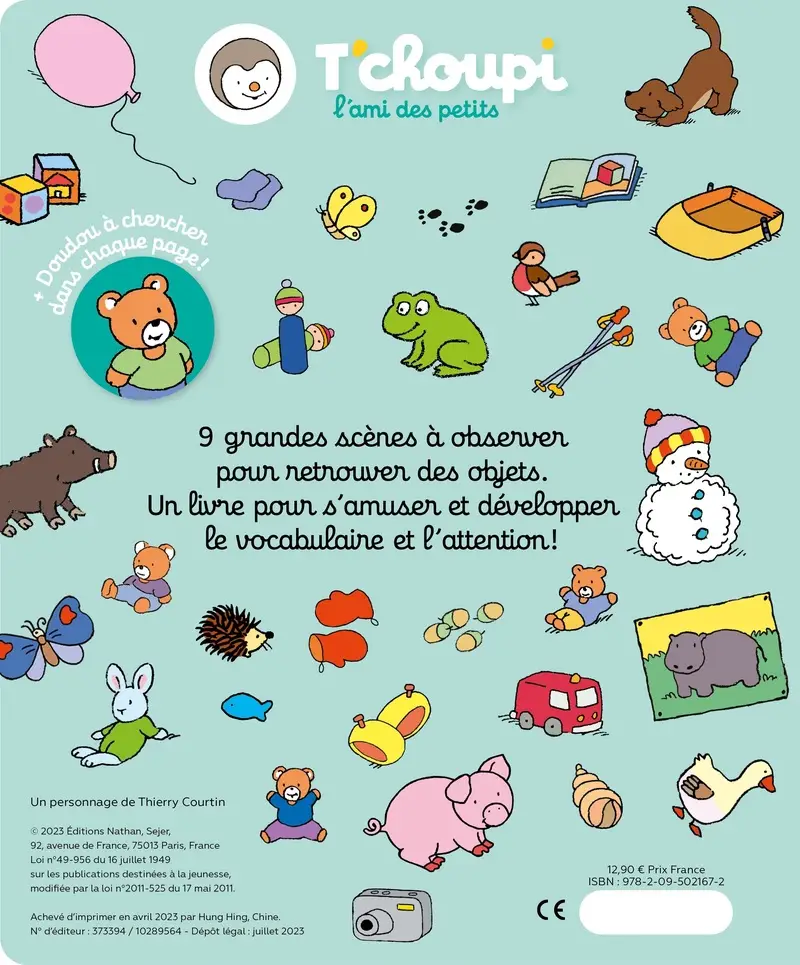 Mon premier cherche et trouve T'choupi - Dès 2 ans - Livre d'éveil - 9782095021672 - Couverture verso