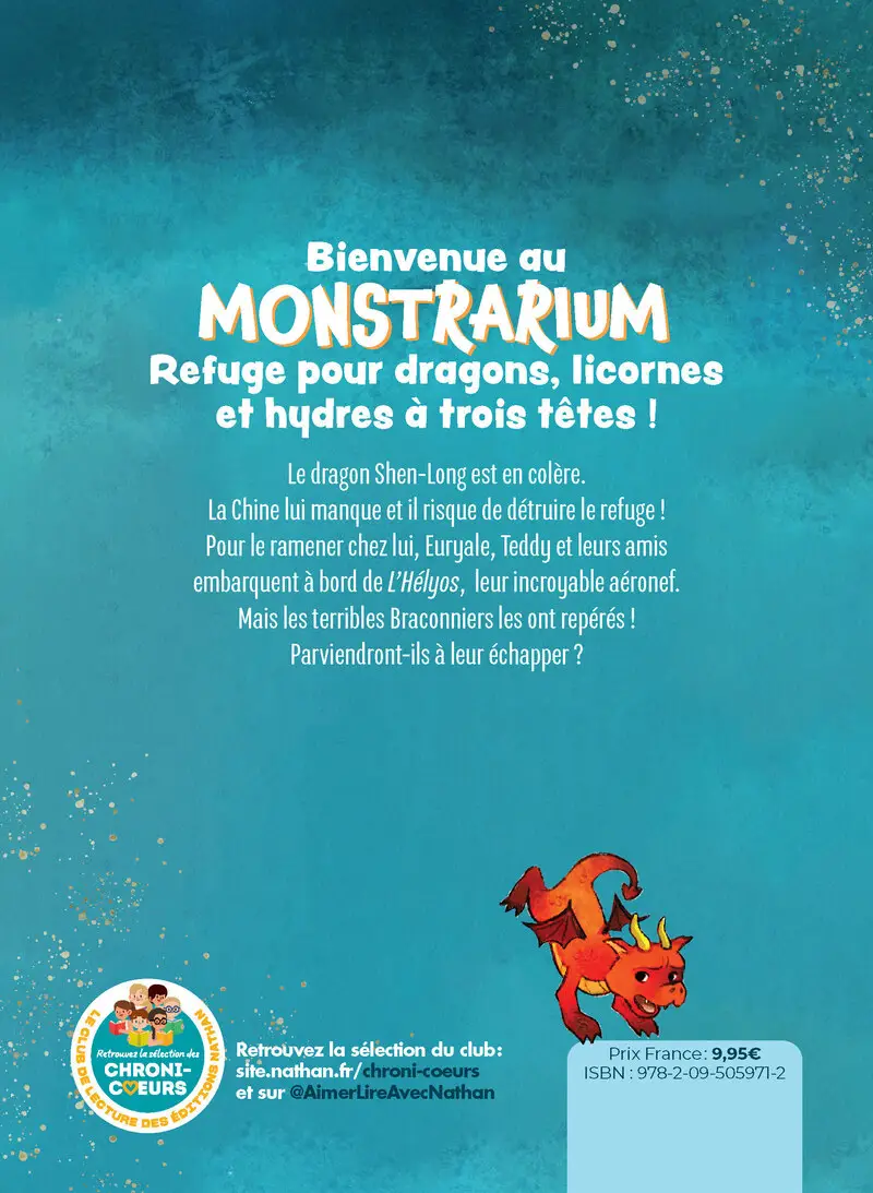 Monstres magiques menacés - Tome 01 Le dragon déchaîné - Dès 9 ans - Roman - 9782095059712 - Couverture verso