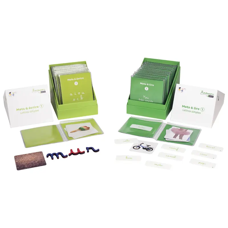 Mots à écrire et Mots à lire 1 - Lettres simples - Coffret pédagogique - 3133091251680 - 