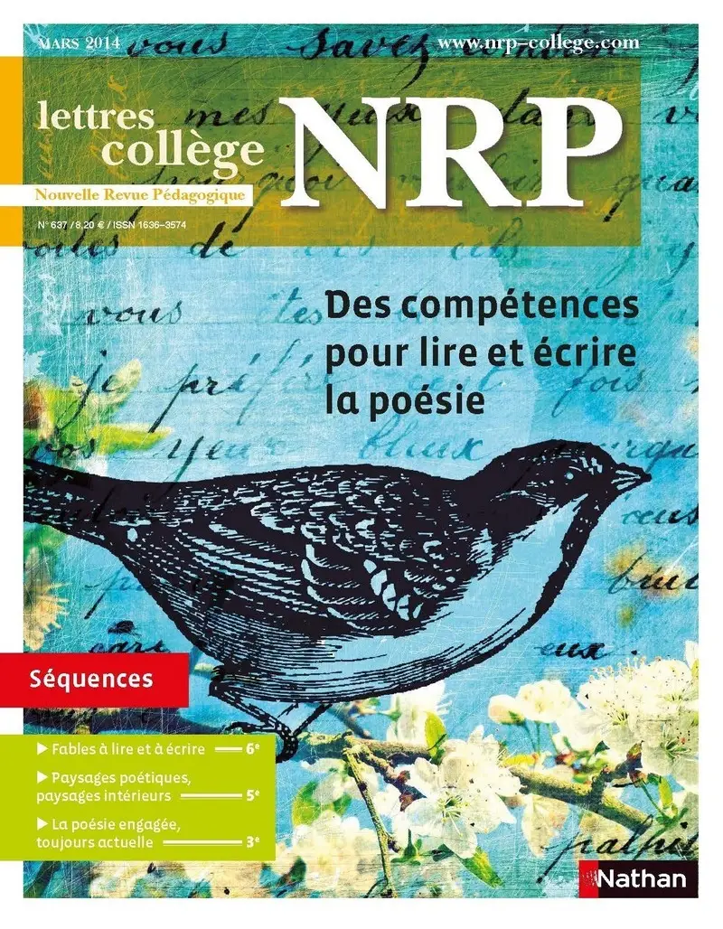 NRP Collège - Des compétences pour lire et écrire la poésie - Mars 2014 (Format PDF) -  - 9782091116280