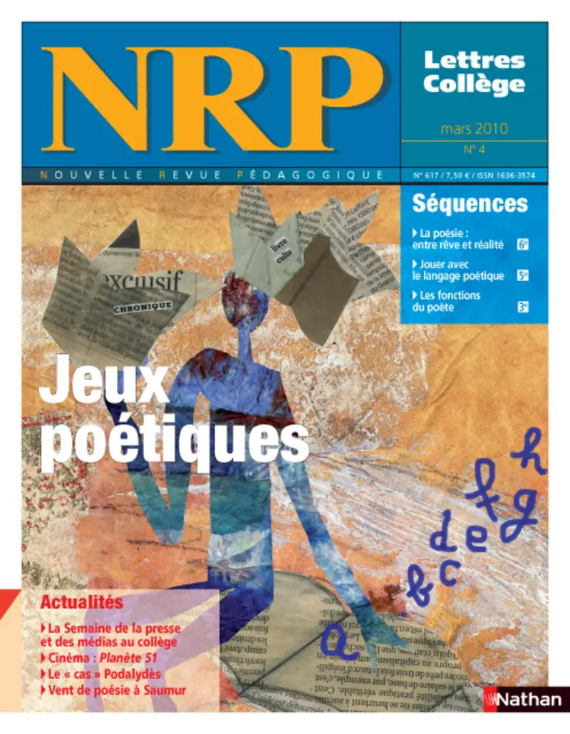 NRP Collège - Jeux poétiques - Mars 2010 (Format PDF) -  - 9782091097169