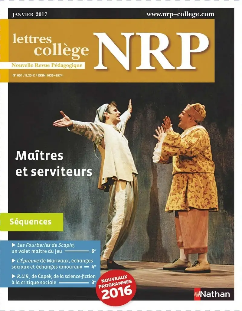 NRP Collège - Maîtres et serviteurs - Janvier 2017 (Format PDF) -  - 9782091117713