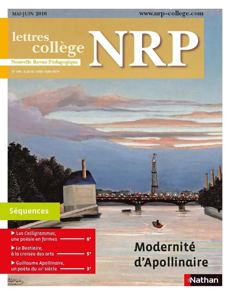 NRP Collège - Modernité d'Apollinaire - Mai-Juin 2016 (Format PDF) -  - 9782091117300