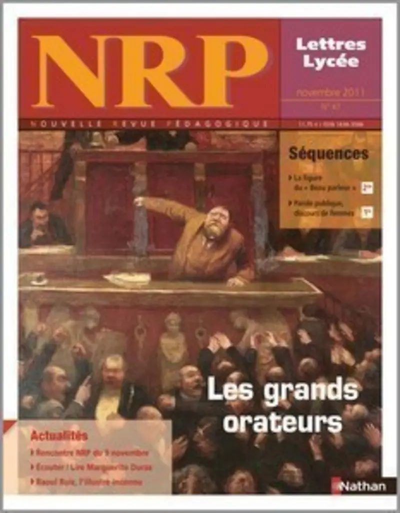 NRP Lycée - Les grands orateurs - Novembre 2011 (Format PDF)  -  - 9782091113258