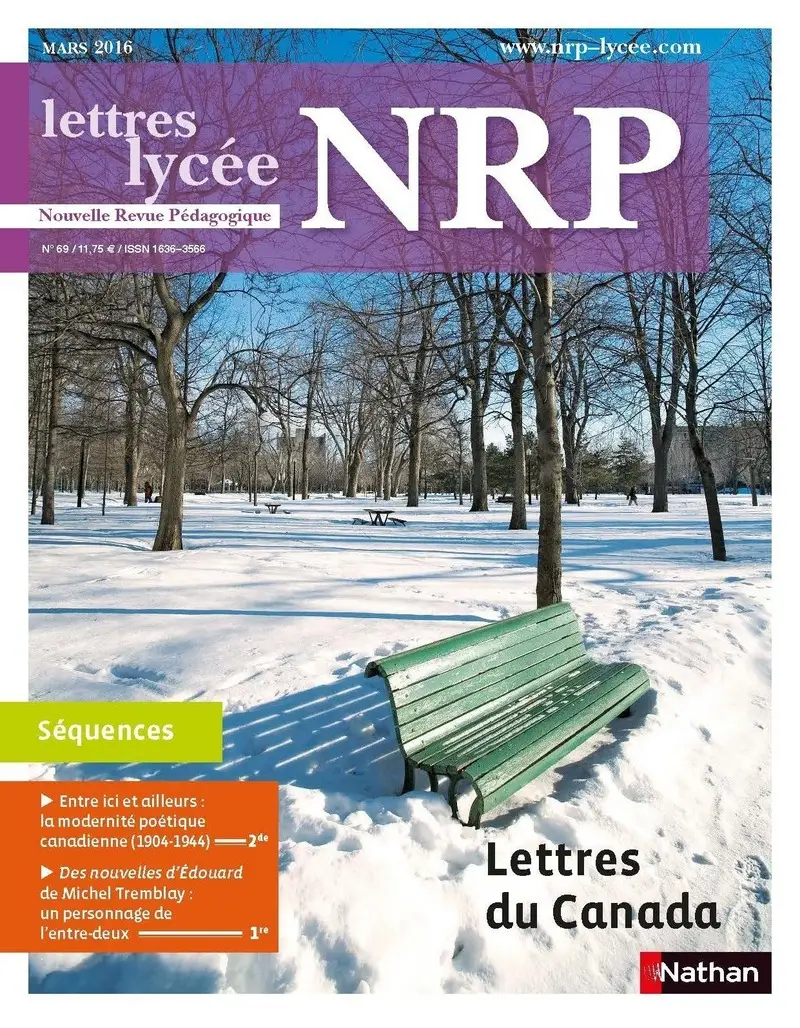 NRP Lycée - Lettres du Canada - Mars 2016 (Format PDF) -  - 9782091117485