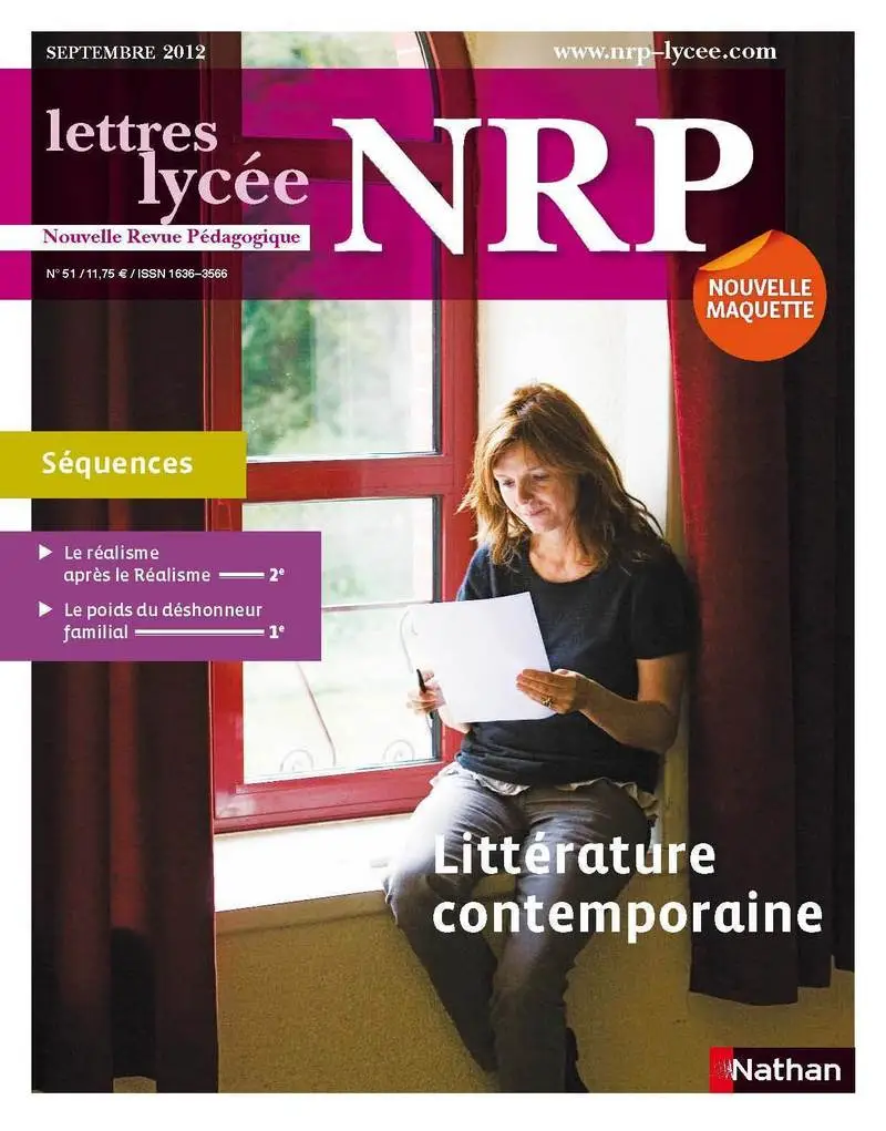 NRP Lycée - Littérature contemporaine - Septembre 2012 (Format PDF) -  - 9782091115849