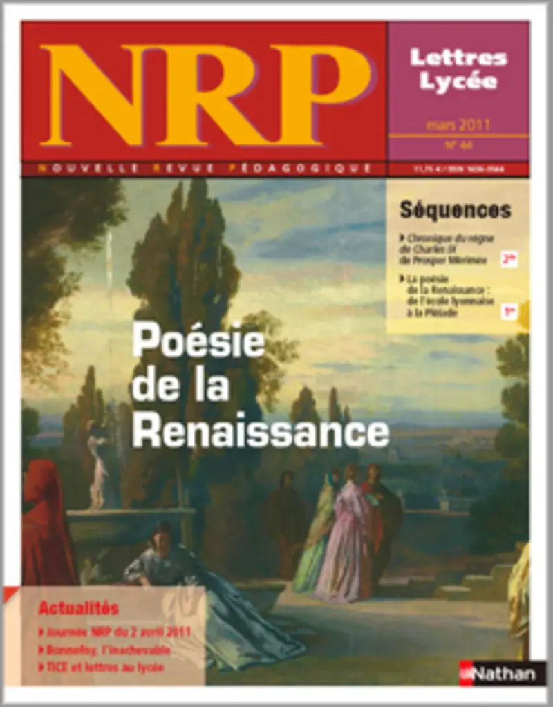 NRP Lycée - Poésie de la Renaissance - Mars 2011 (Format PDF) -  - 9782091110172