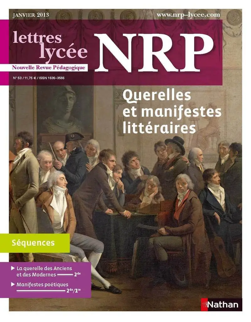 NRP Lycée - Querelles et manifestes littéraires - Janvier 2013 (Format PDF) -  - 9782091115887