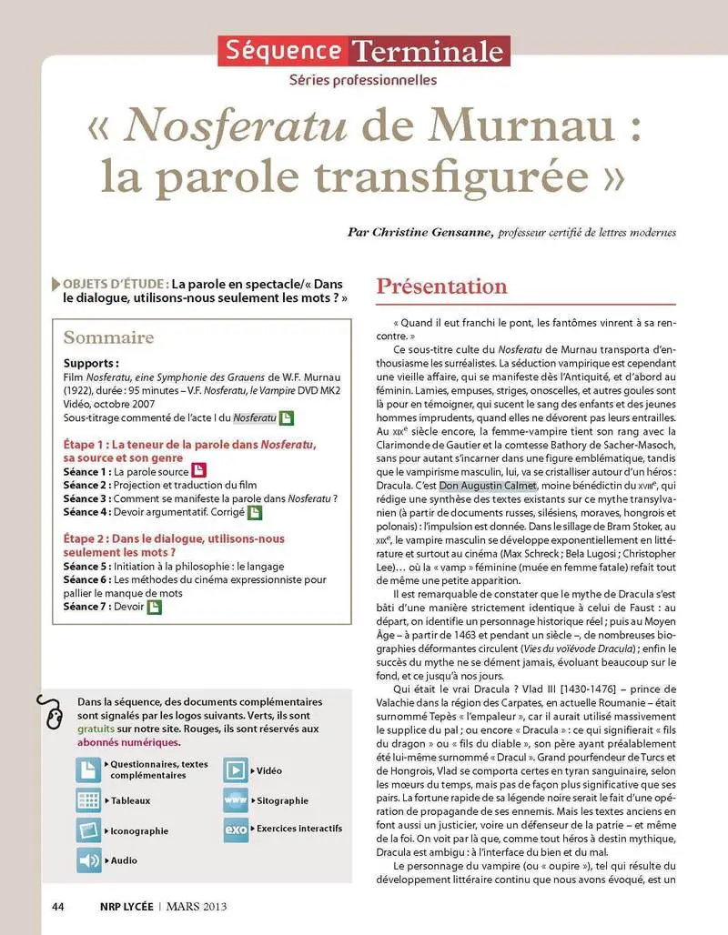 NRP Lycée - Séquence Bac Pro Terminale - 