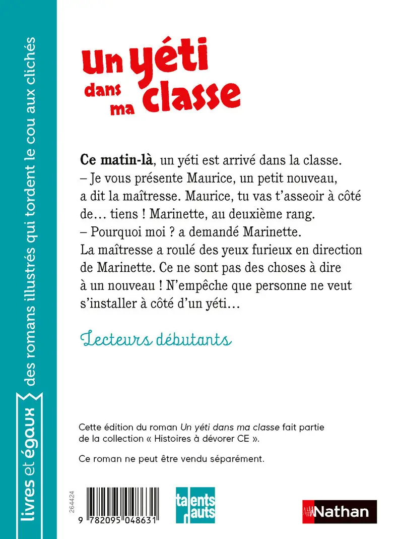 Pack de 5 - Un yéti dans ma classe - Albums - 3133099141624 - Couverture verso