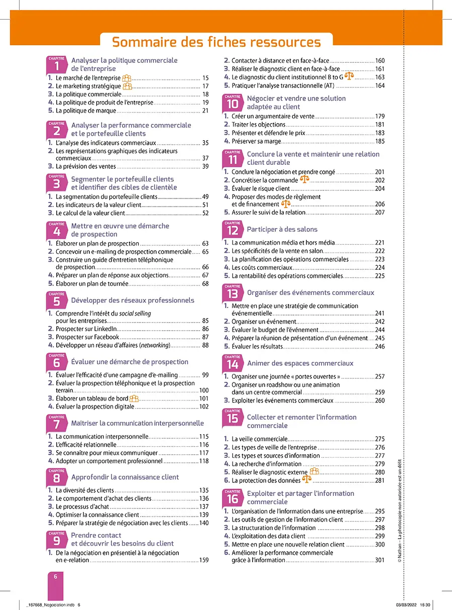 Relation client et négociation vente - BTS NDRC 1re et 2e années  - Livre + licence numérique i-Manuel 2.0 - 9782091676685 - Page 6