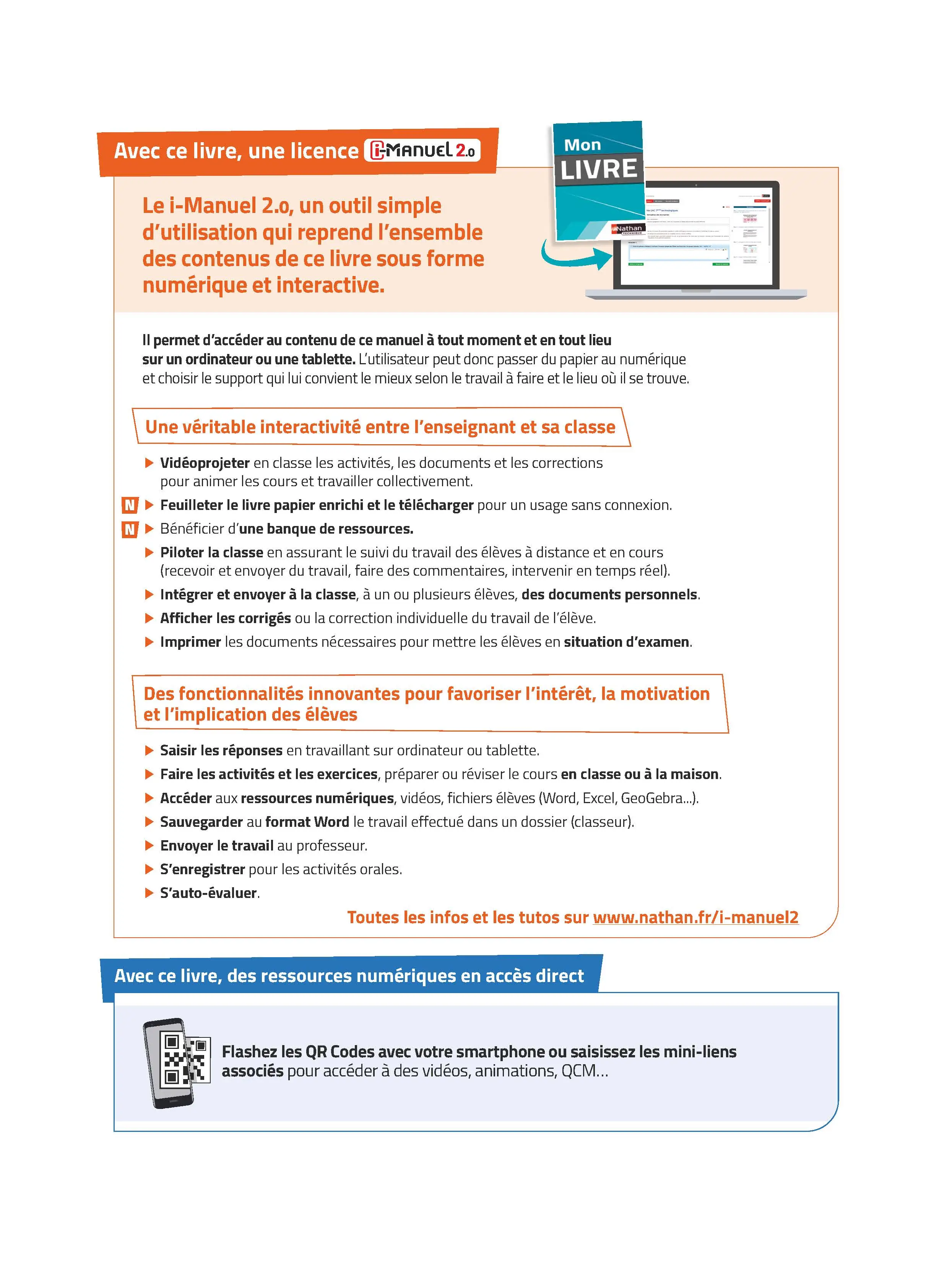 Mon Cahier de culture générale et expression - Français - BTS 1re et 2e années  - Livre + licence numérique i-Manuel 2.0 - 9782091676708 - Page i-Manuel