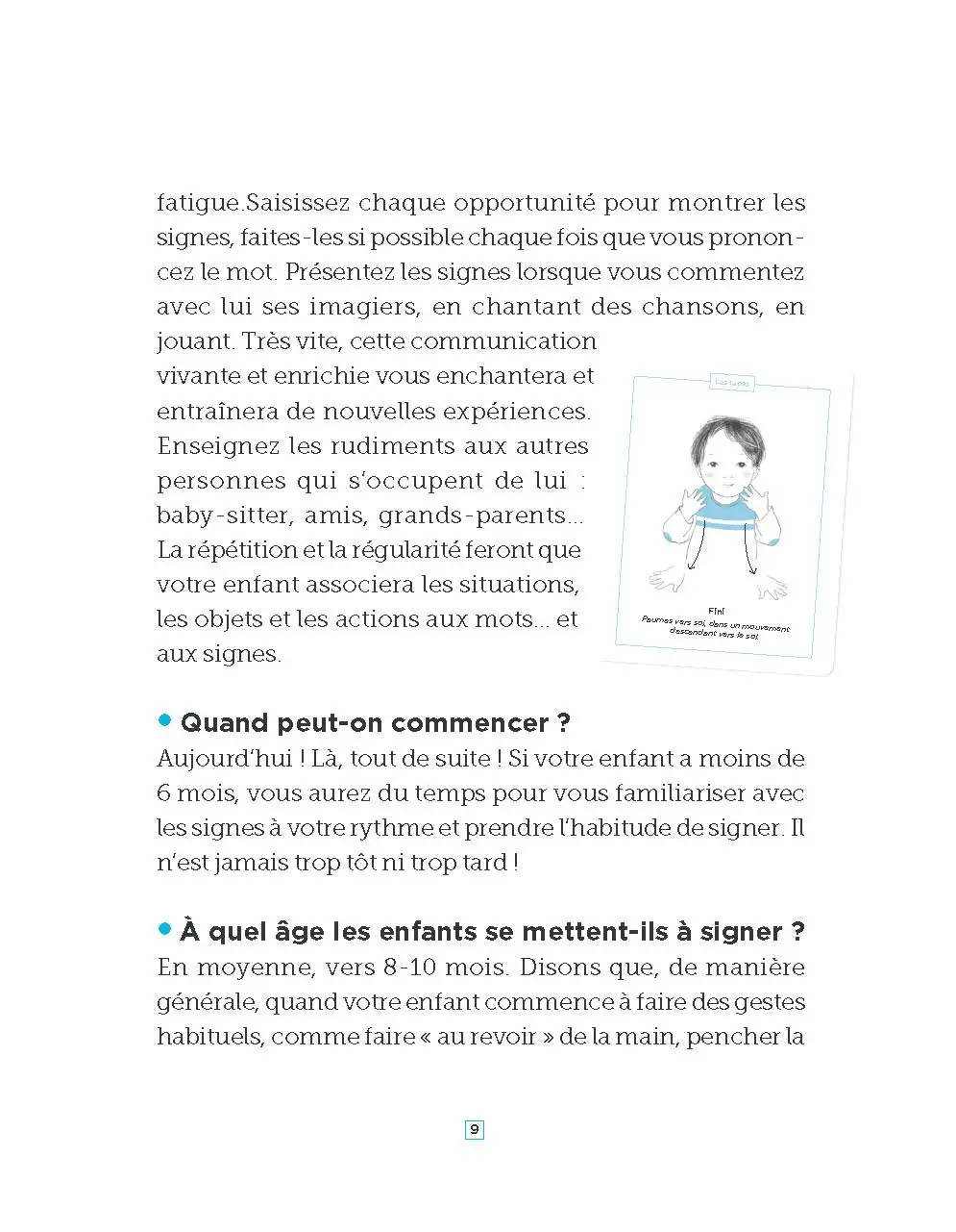Je signe avec mon bébé - Coffret de 60 fiches illustrées pour apprendre les signes -  - 9782092790977 - page intÃ©rieure