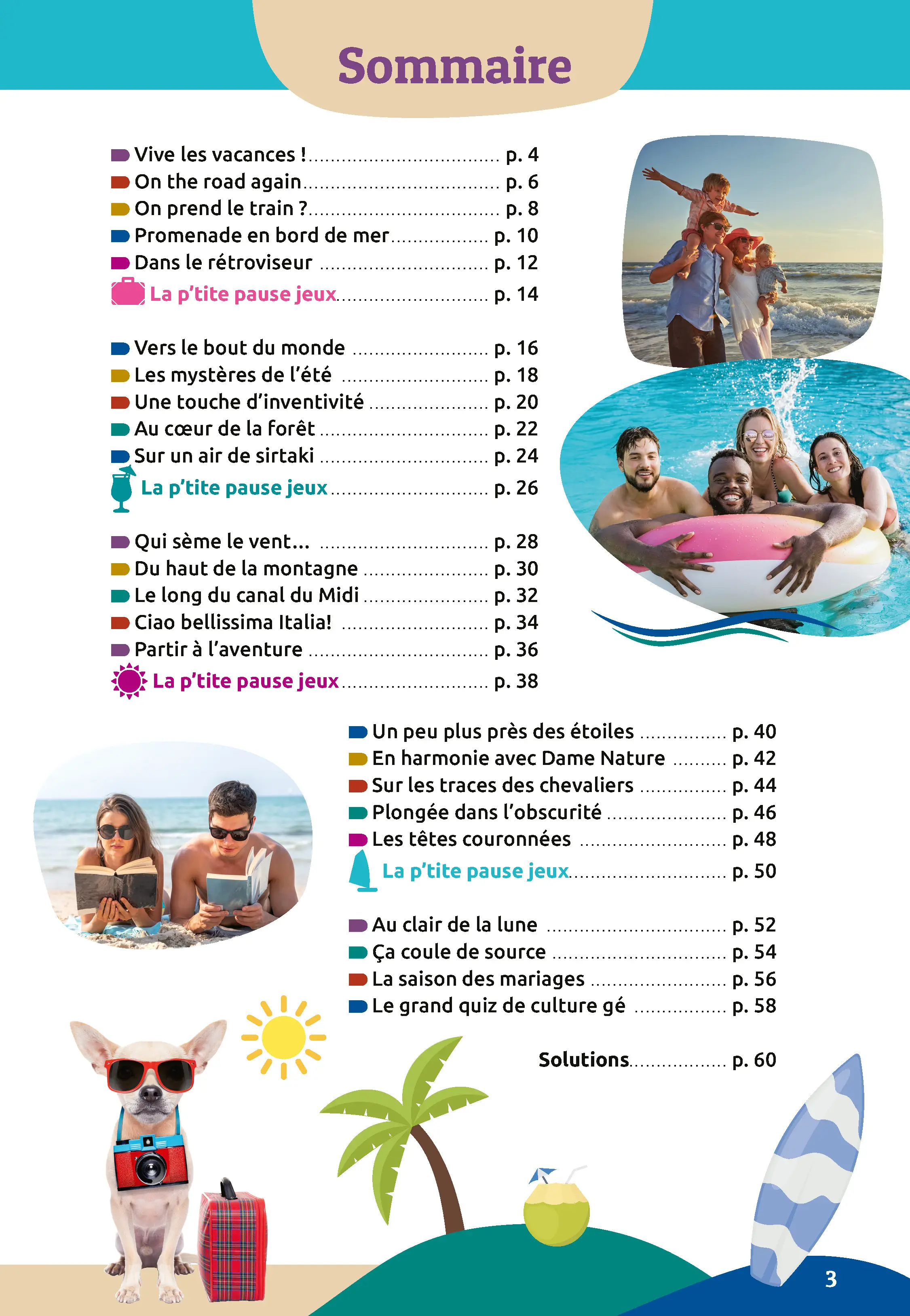Cahier de vacances adultes 2026 - Spécial Culture générale - 140 jeux et quiz pour se cultiver en s'amusant tout l'été ! - Cahier de vacances - 9782095048143 - page intérieure 001