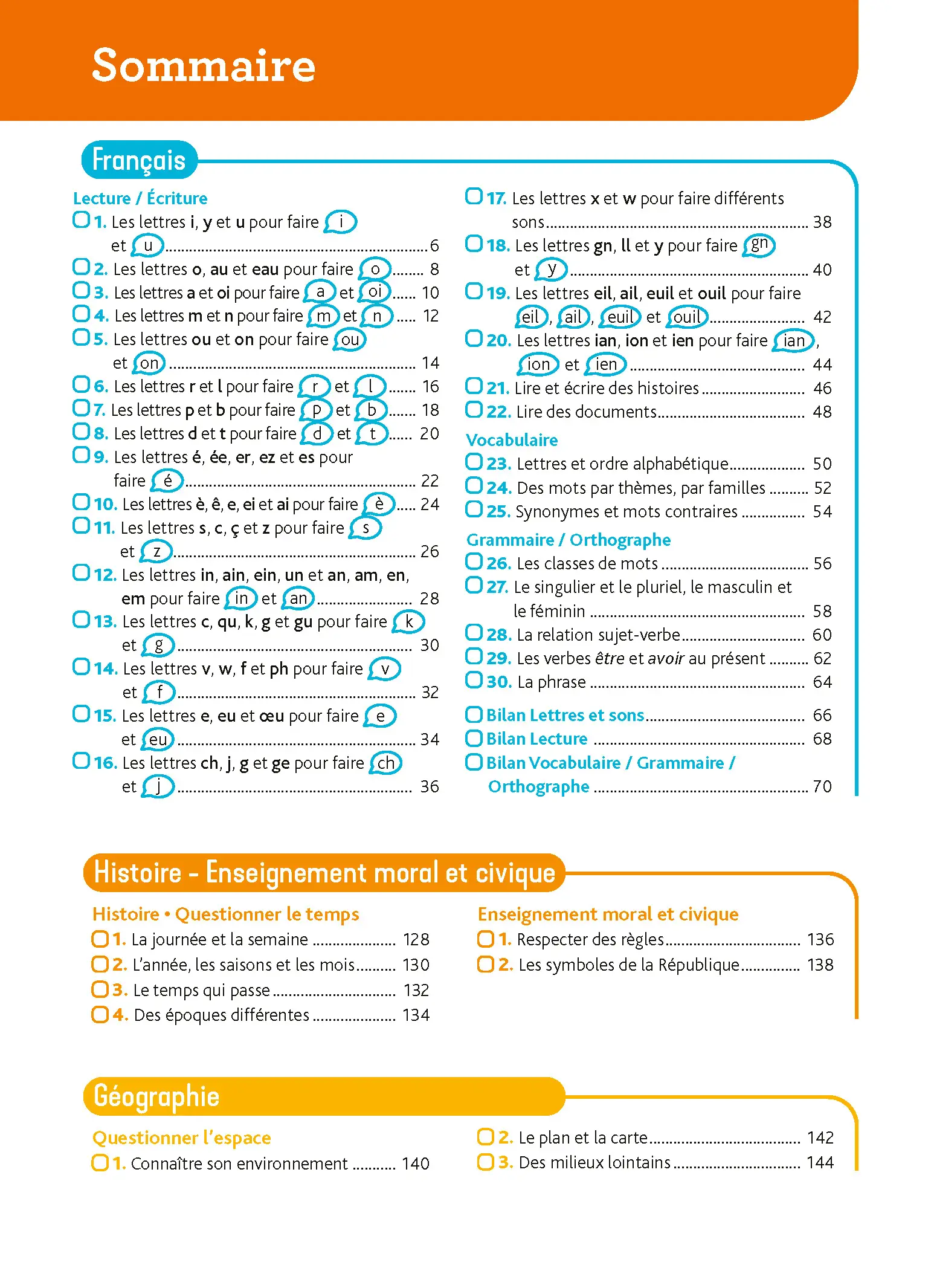  Je Comprends Tout CP - Tout-en-un (cours + exercices) pour réviser tout le programme du CP Français, Maths, Sciences, Histoire, Géographie, Anglais + Ardoise effaçable - Guide parents inclus - Tout-en-un - 9782095048761 - page intérieure 001