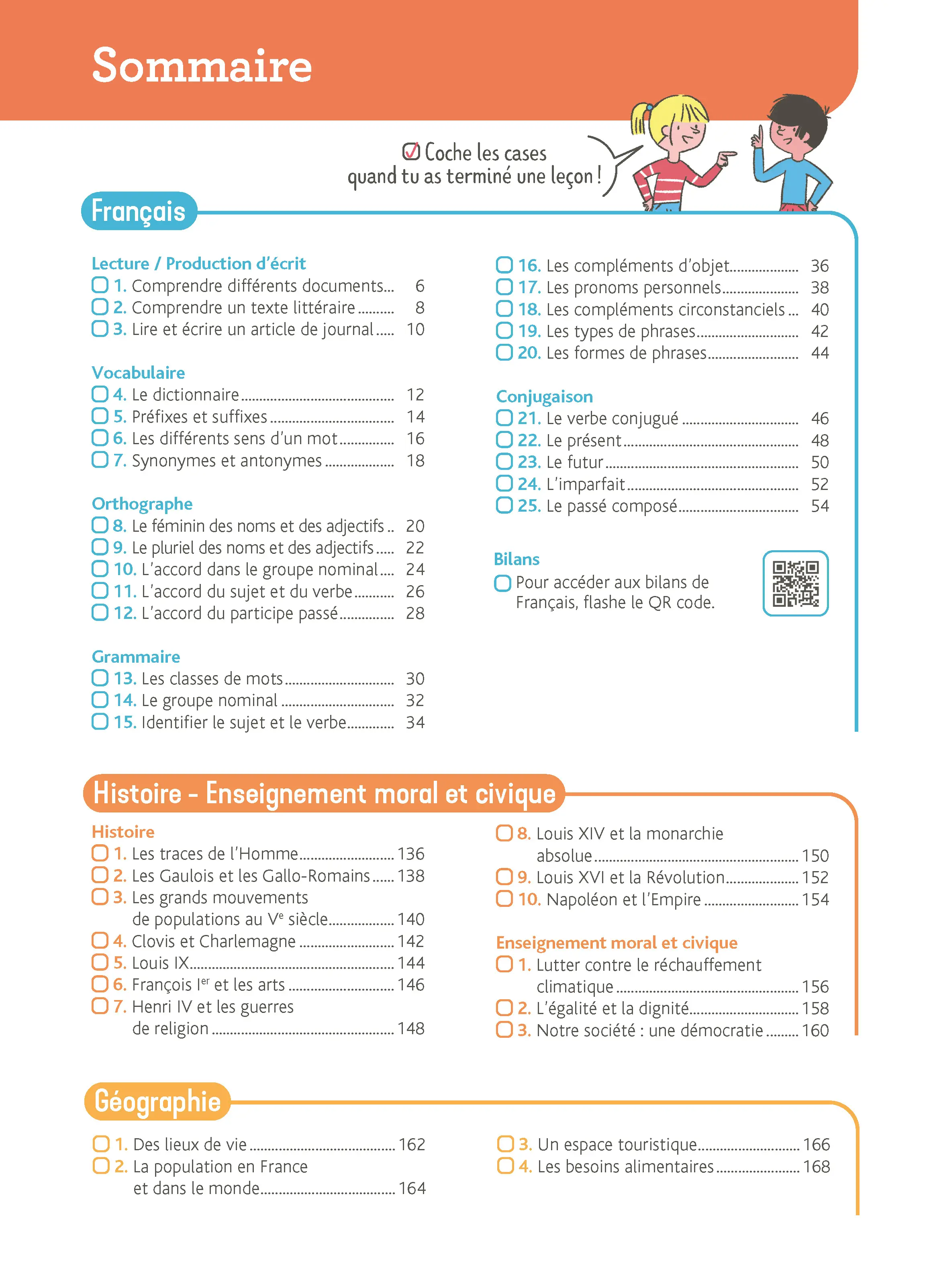 Je Comprends Tout CM1 -  Tout le programme scolaire : Français, Maths, Histoire, Géographie, Sciences et technologie, Anglais - Cahier de révision avec corrigés détachables et Guide parents - Tout-en-un - 9782095048815 - page intérieure 001