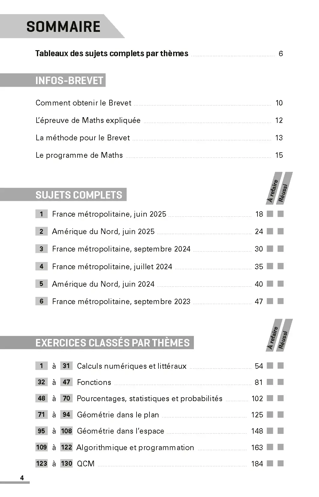 Annales ABC du Brevet 2026 - Maths 3e - Sujets non corrigés + fiches de révisions - Livre parascolaire - 9782095050214 - page intérieure 001
