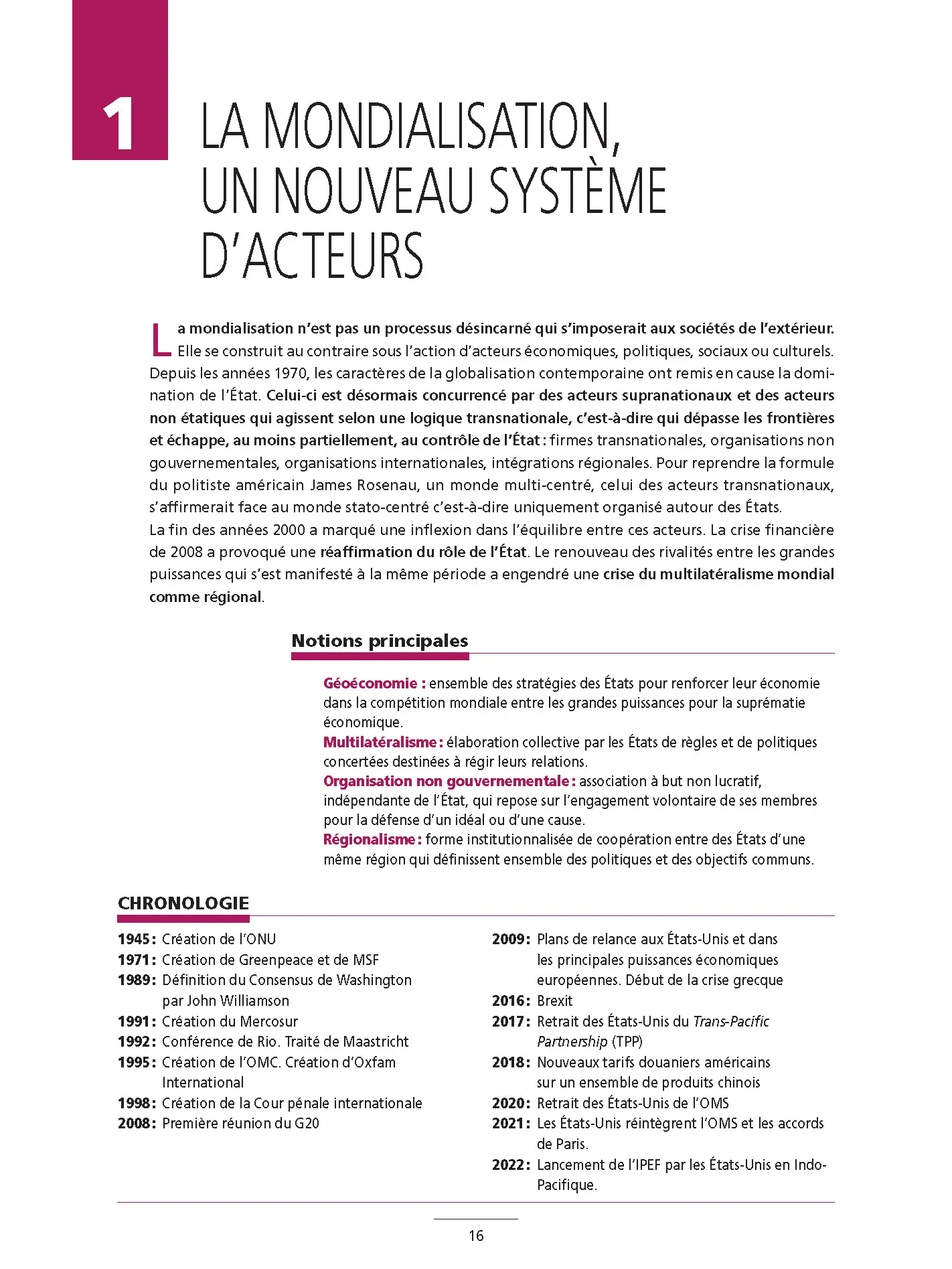 La Mondialisation Contemporaine - Rapports de force et enjeux - Prépa ECG - Nouveaux continents - Ouvrage de référence - 9782095051693 - page intérieure 001