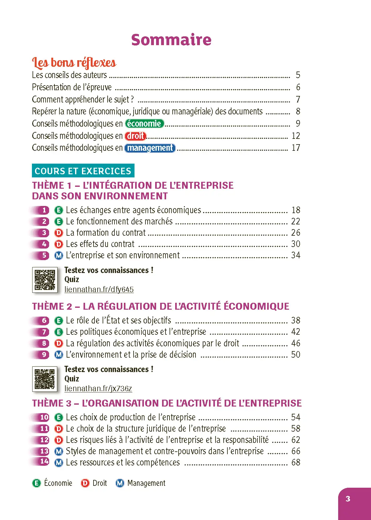  BTS - Culture Économique, Juridique et Managériale (CEJM) - Toutes filières - Cours, Exercices & Méthodes 1re et 2e années - Réflexe - Livre de cours, méthode et exercices - 9782095053666 - page intérieure 001
