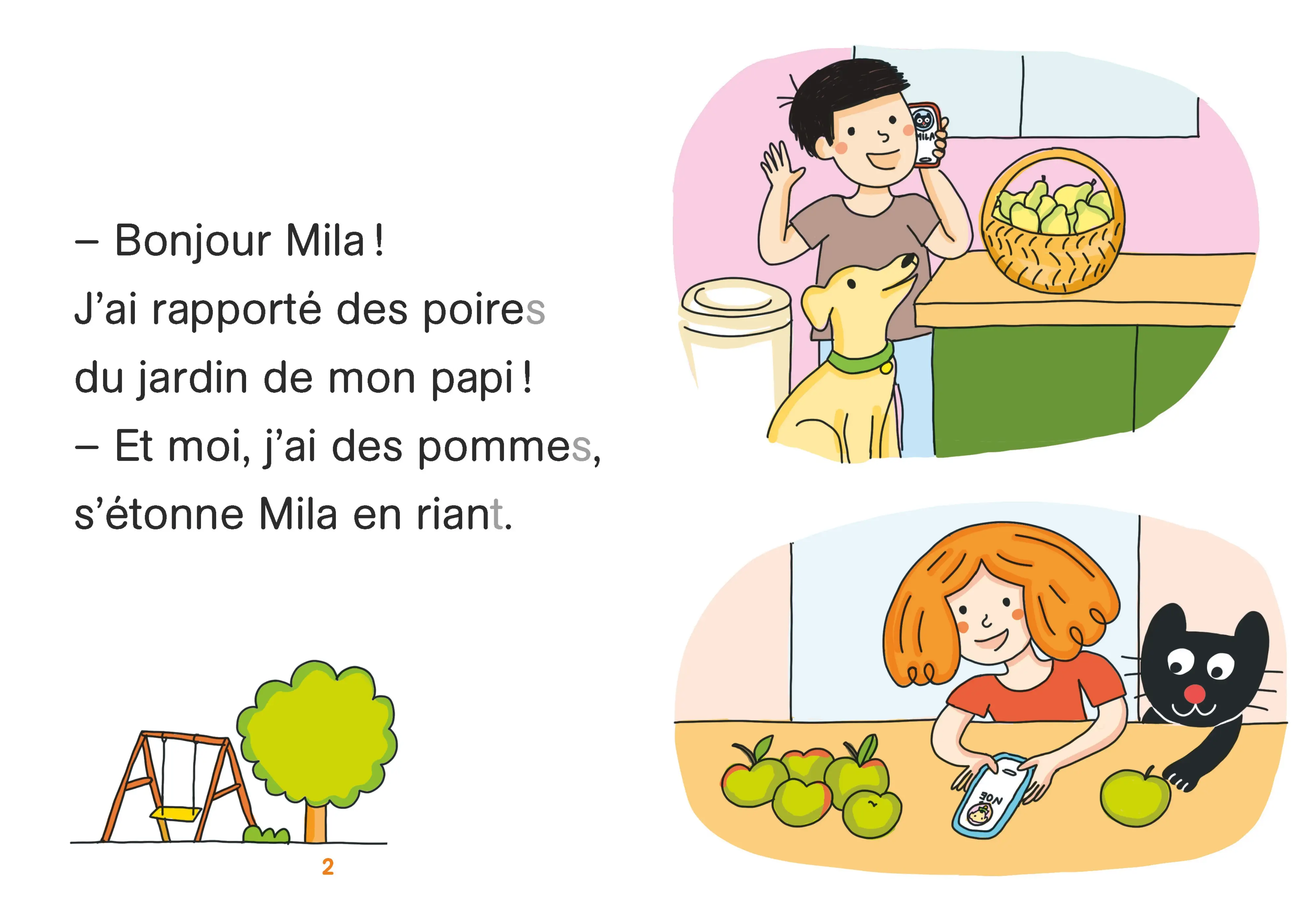 Regarde je lis ! Une histoire à lire tout seul - Mila et Noé Pâtissiers Niveau 2 - Roman - 9782095062378 - page intérieure 001